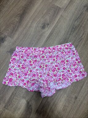 Adore Me Floral Pink Sleep Shorts - Women Intimates & Sleepwear Ruffles Size  L